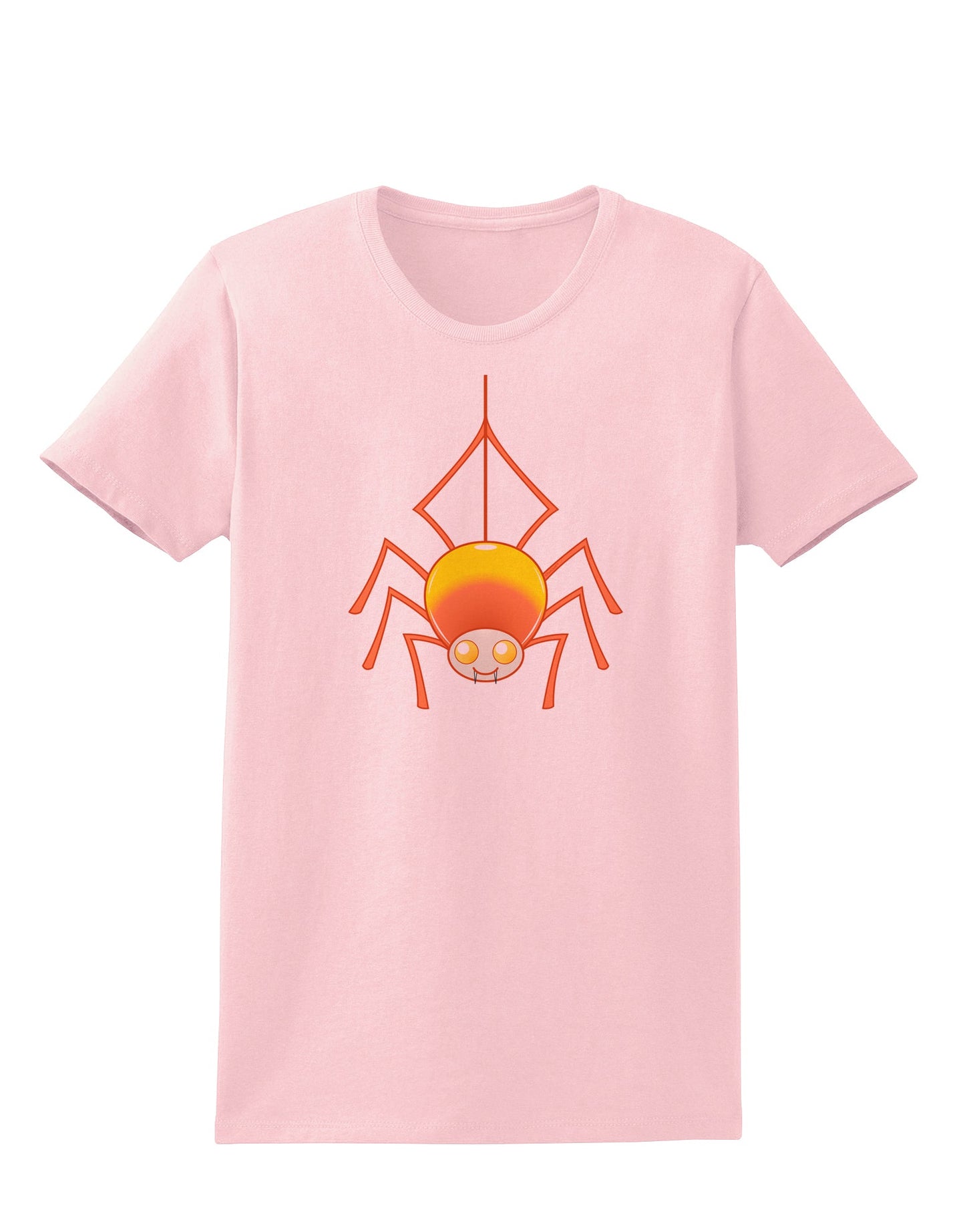 Cute Candy Corn Spider - Halloween Womens T-Shirt-Womens T-Shirt-TooLoud-PalePink-X-Small-Davson Sales
