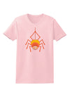 Cute Candy Corn Spider - Halloween Womens T-Shirt-Womens T-Shirt-TooLoud-PalePink-X-Small-Davson Sales