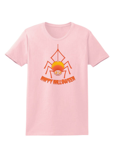 Cute Candy Corn Spider - Happy Halloween Womens T-Shirt-Womens T-Shirt-TooLoud-PalePink-X-Small-Davson Sales