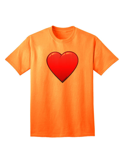 Cute Cartoon Heart Adult T-Shirt-Mens T-Shirt-TooLoud-Neon-Orange-Small-Davson Sales