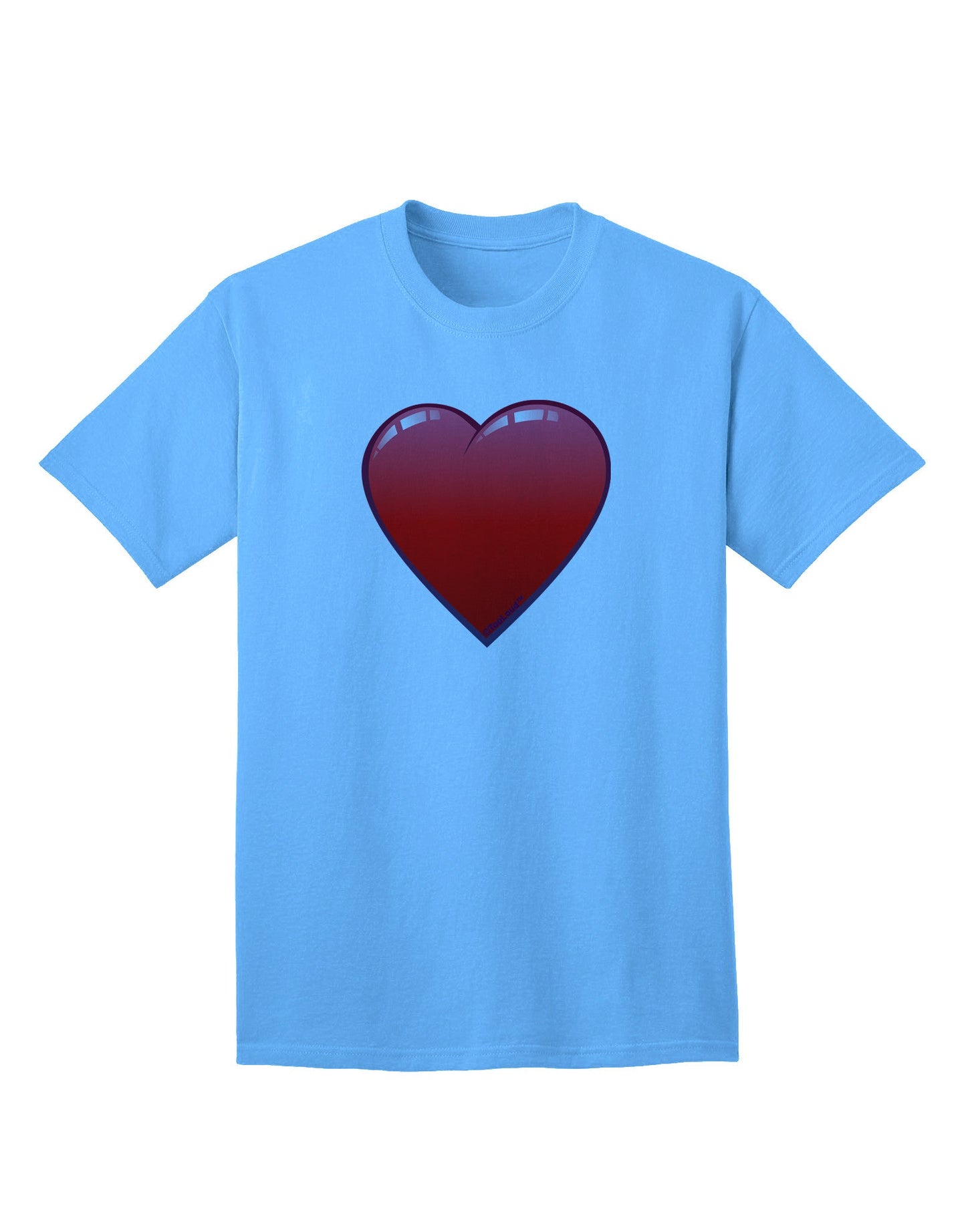Cute Cartoon Heart Adult T-Shirt-Mens T-Shirt-TooLoud-Aquatic-Blue-Small-Davson Sales