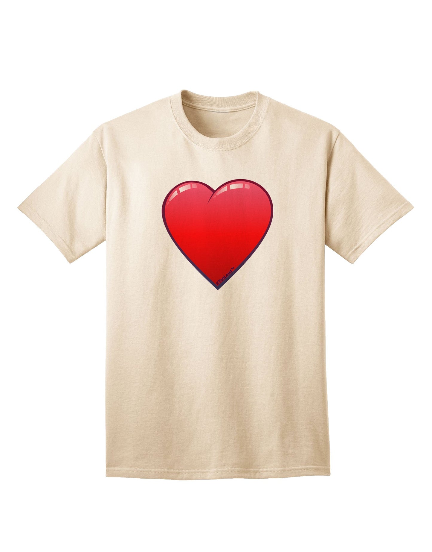 Cute Cartoon Heart Adult T-Shirt-Mens T-Shirt-TooLoud-Natural-Small-Davson Sales