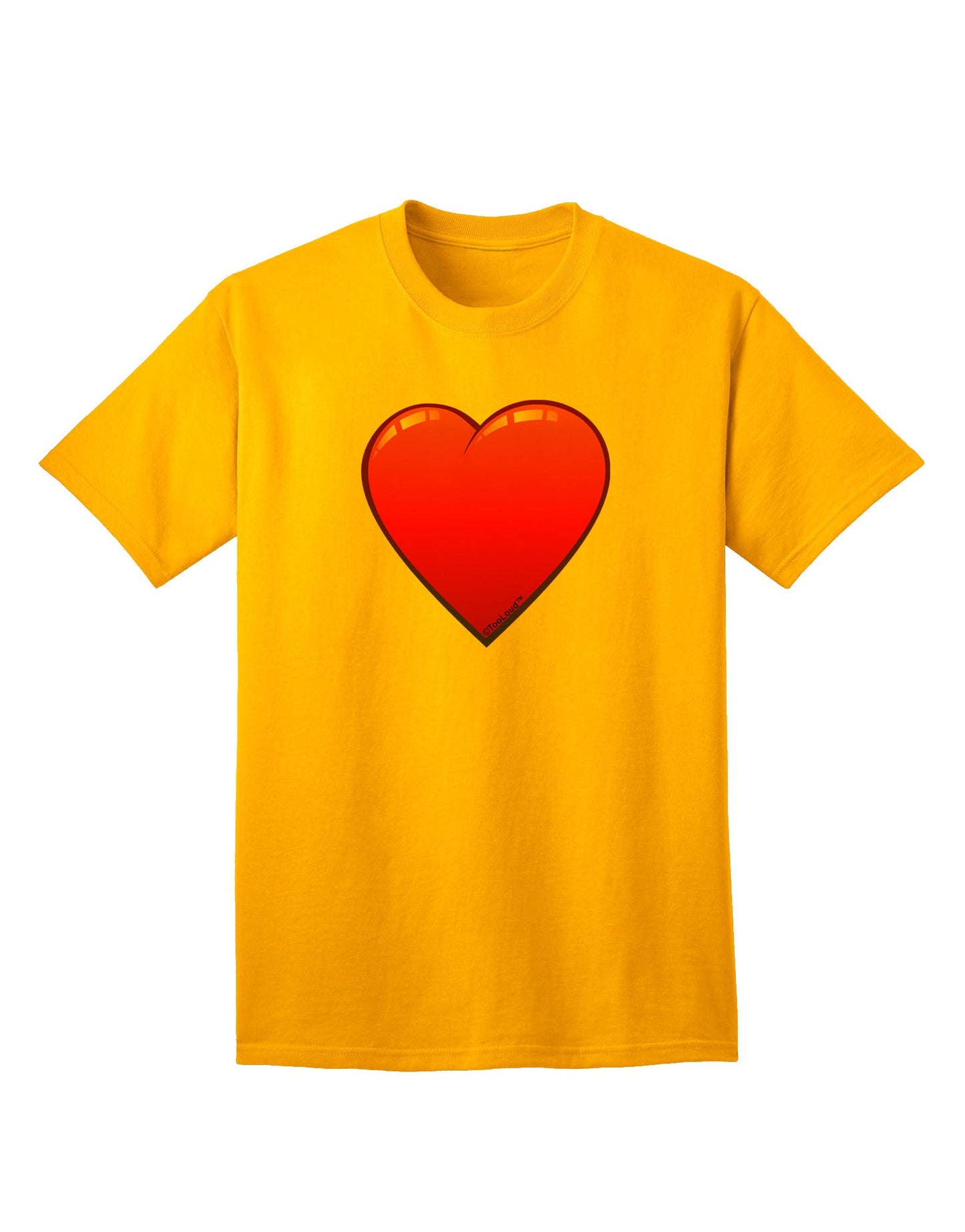 Cute Cartoon Heart Adult T-Shirt-Mens T-Shirt-TooLoud-Gold-Small-Davson Sales