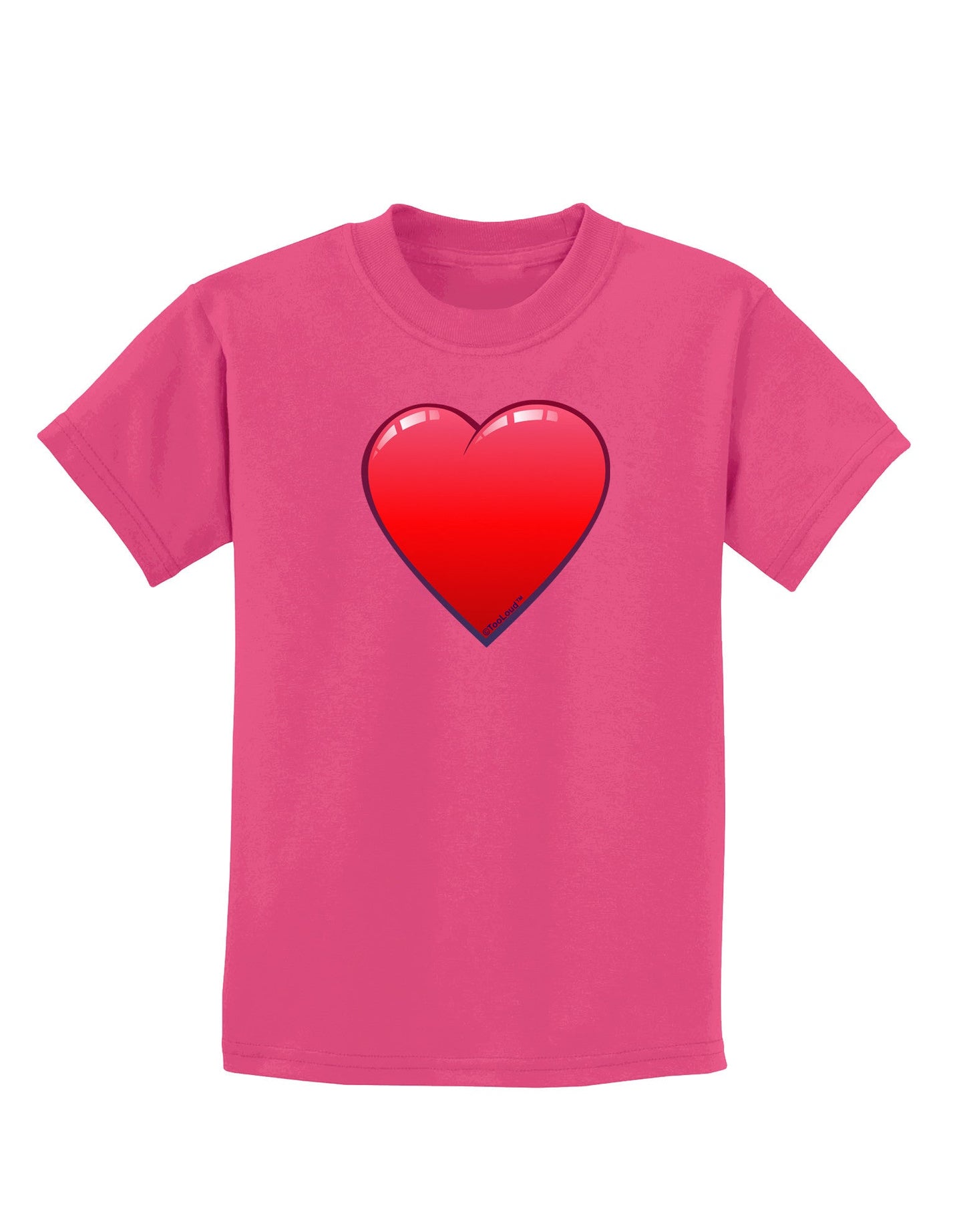 Cute Cartoon Heart Childrens Dark T-Shirt-Childrens T-Shirt-TooLoud-Sangria-X-Small-Davson Sales