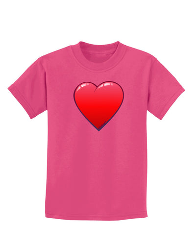 Cute Cartoon Heart Childrens Dark T-Shirt-Childrens T-Shirt-TooLoud-Sangria-X-Small-Davson Sales