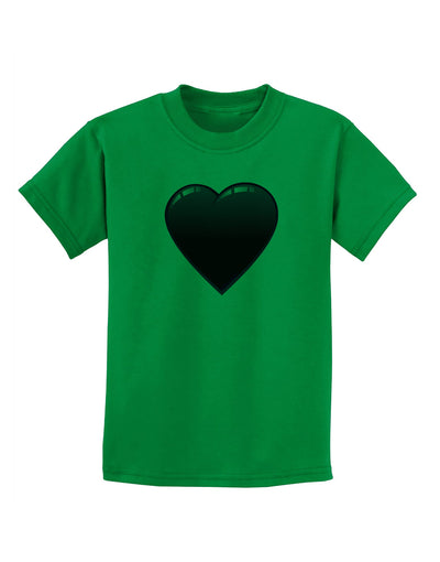 Cute Cartoon Heart Childrens T-Shirt-Childrens T-Shirt-TooLoud-Kelly-Green-X-Small-Davson Sales