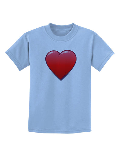 Cute Cartoon Heart Childrens T-Shirt-Childrens T-Shirt-TooLoud-Light-Blue-X-Small-Davson Sales