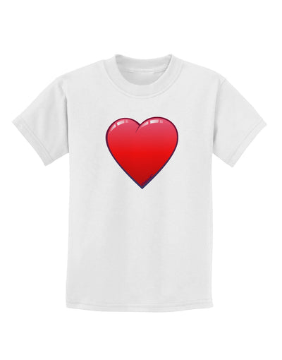 Cute Cartoon Heart Childrens T-Shirt-Childrens T-Shirt-TooLoud-White-X-Small-Davson Sales