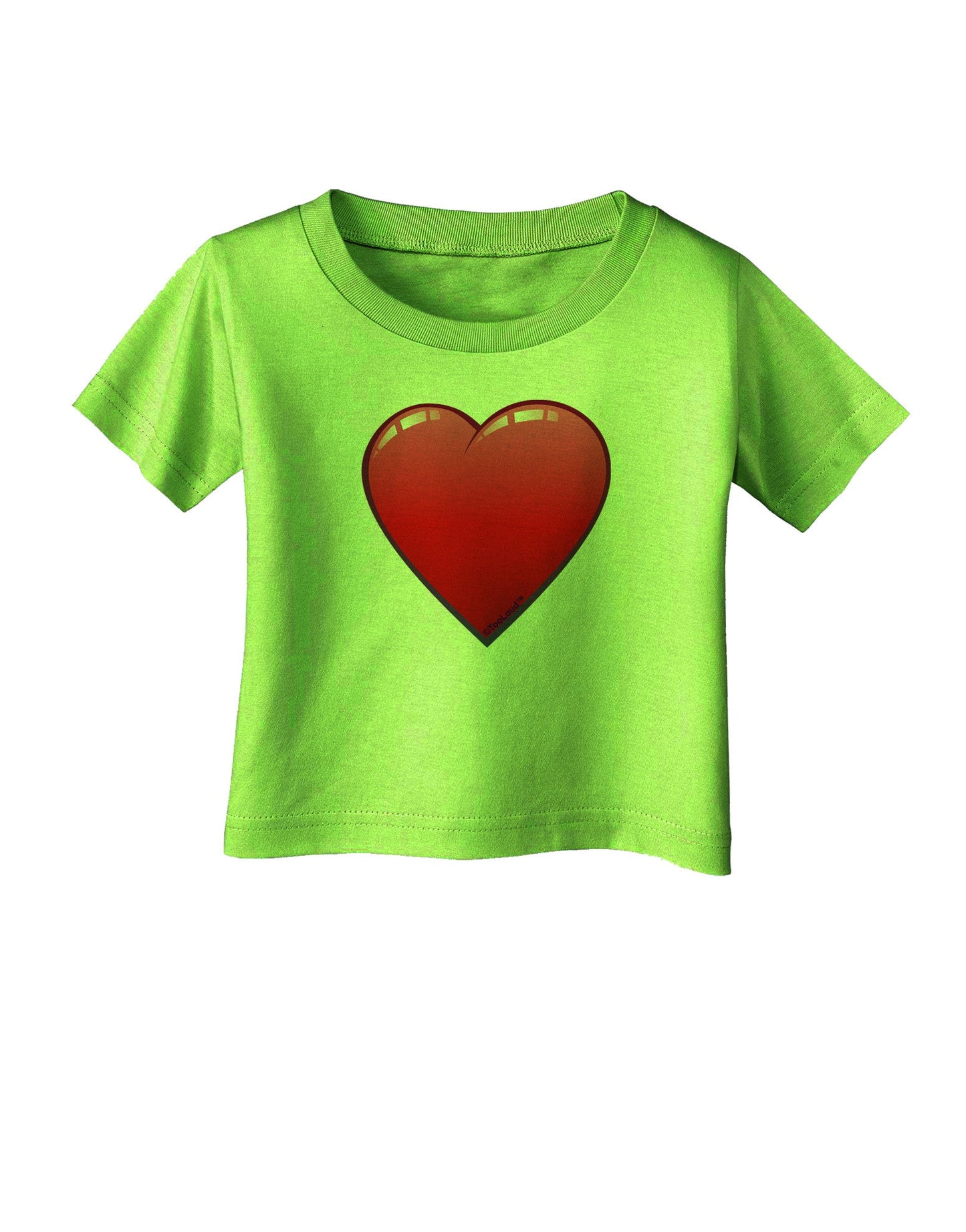 Cute Cartoon Heart Infant T-Shirt-Infant T-Shirt-TooLoud-Lime-Green-06-Months-Davson Sales