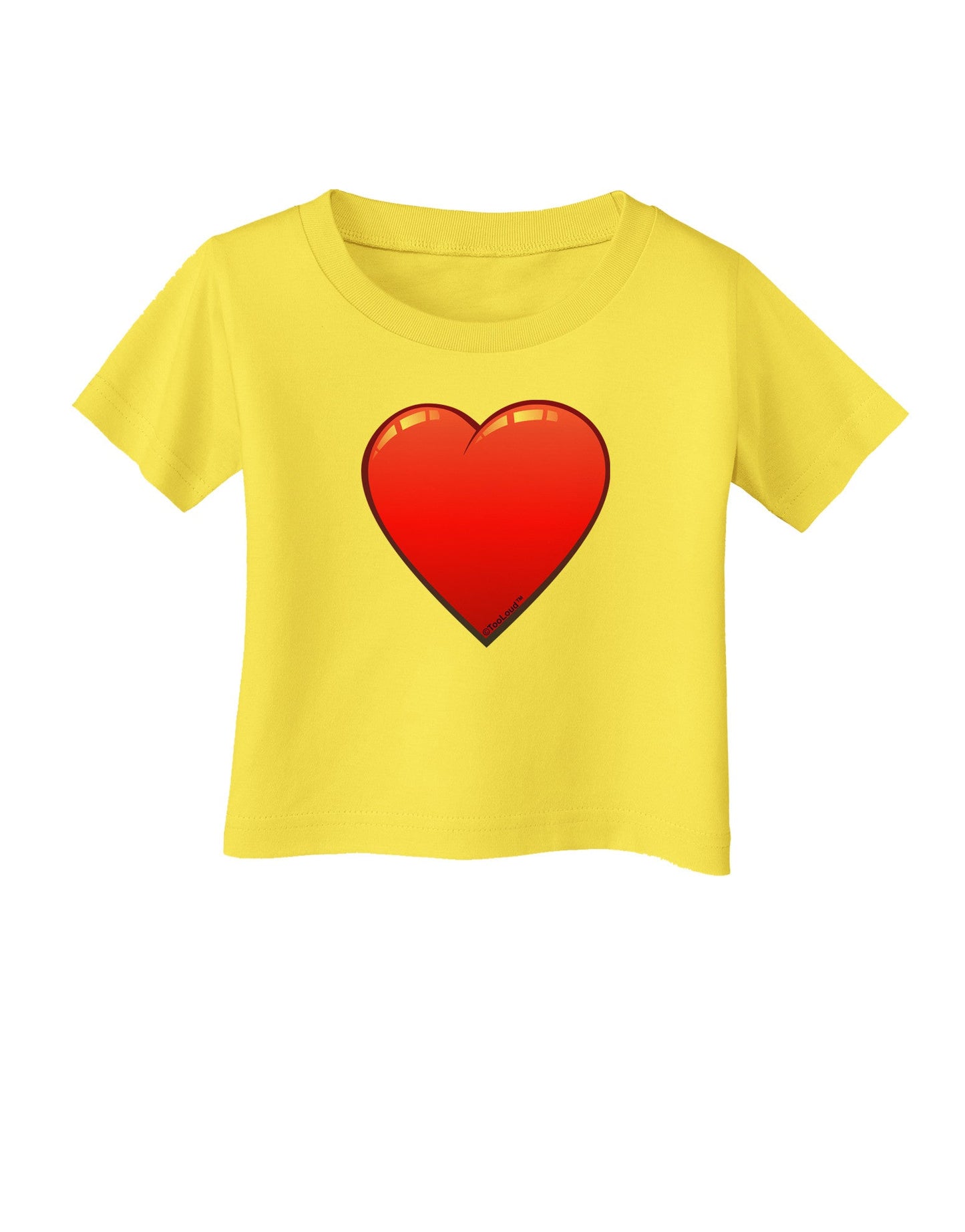 Cute Cartoon Heart Infant T-Shirt-Infant T-Shirt-TooLoud-Yellow-06-Months-Davson Sales