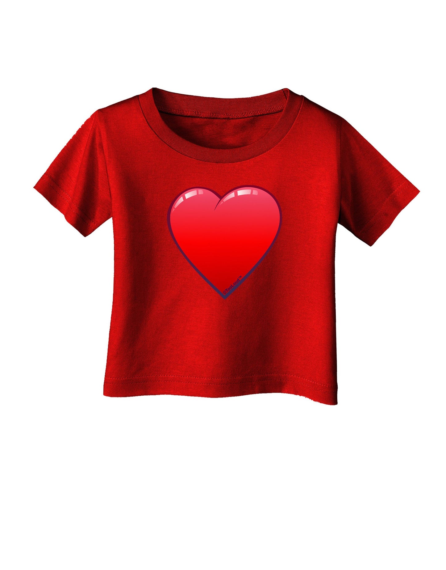 Cute Cartoon Heart Infant T-Shirt Dark by-Infant T-Shirt-TooLoud-Red-06-Months-Davson Sales