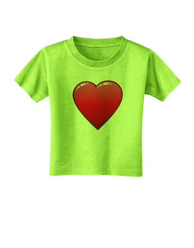 Cute Cartoon Heart Toddler T-Shirt-Toddler T-Shirt-TooLoud-Lime-Green-2T-Davson Sales