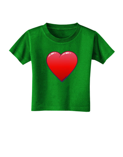 Cute Cartoon Heart Toddler T-Shirt Dark by-Toddler T-Shirt-TooLoud-Clover-Green-2T-Davson Sales