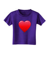 Cute Cartoon Heart Toddler T-Shirt Dark by-Toddler T-Shirt-TooLoud-Purple-2T-Davson Sales