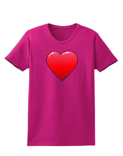 Cute Cartoon Heart Womens Dark T-Shirt-TooLoud-Hot-Pink-Small-Davson Sales