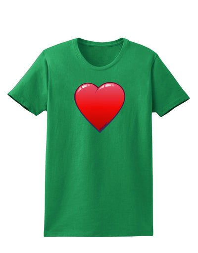 Cute Cartoon Heart Womens Dark T-Shirt-TooLoud-Kelly-Green-X-Small-Davson Sales