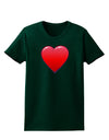 Cute Cartoon Heart Womens Dark T-Shirt-TooLoud-Forest-Green-Small-Davson Sales