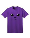 Cute Cat Face Adult Dark T-Shirt-Mens T-Shirt-TooLoud-Purple-Small-Davson Sales