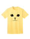 Cute Cat Face Adult T-Shirt-Mens T-Shirt-TooLoud-Yellow-Small-Davson Sales