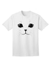 Cute Cat Face Adult T-Shirt-Mens T-Shirt-TooLoud-White-Small-Davson Sales