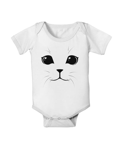 Cute Cat Face Baby Romper Bodysuit by-Baby Romper-TooLoud-White-06-Months-Davson Sales