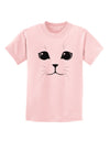 Cute Cat Face Childrens T-Shirt-Childrens T-Shirt-TooLoud-PalePink-X-Small-Davson Sales