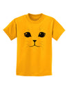 Cute Cat Face Childrens T-Shirt-Childrens T-Shirt-TooLoud-Gold-X-Small-Davson Sales