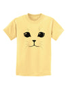 Cute Cat Face Childrens T-Shirt-Childrens T-Shirt-TooLoud-Daffodil-Yellow-X-Small-Davson Sales