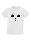 Cute Cat Face Childrens T-Shirt-Childrens T-Shirt-TooLoud-White-X-Small-Davson Sales