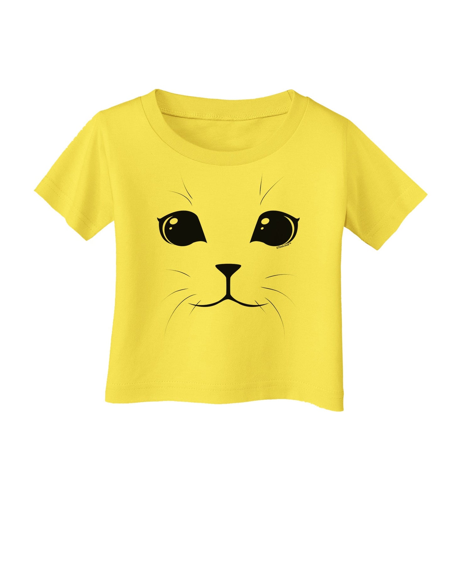 Cute Cat Face Infant T-Shirt-Infant T-Shirt-TooLoud-Yellow-06-Months-Davson Sales