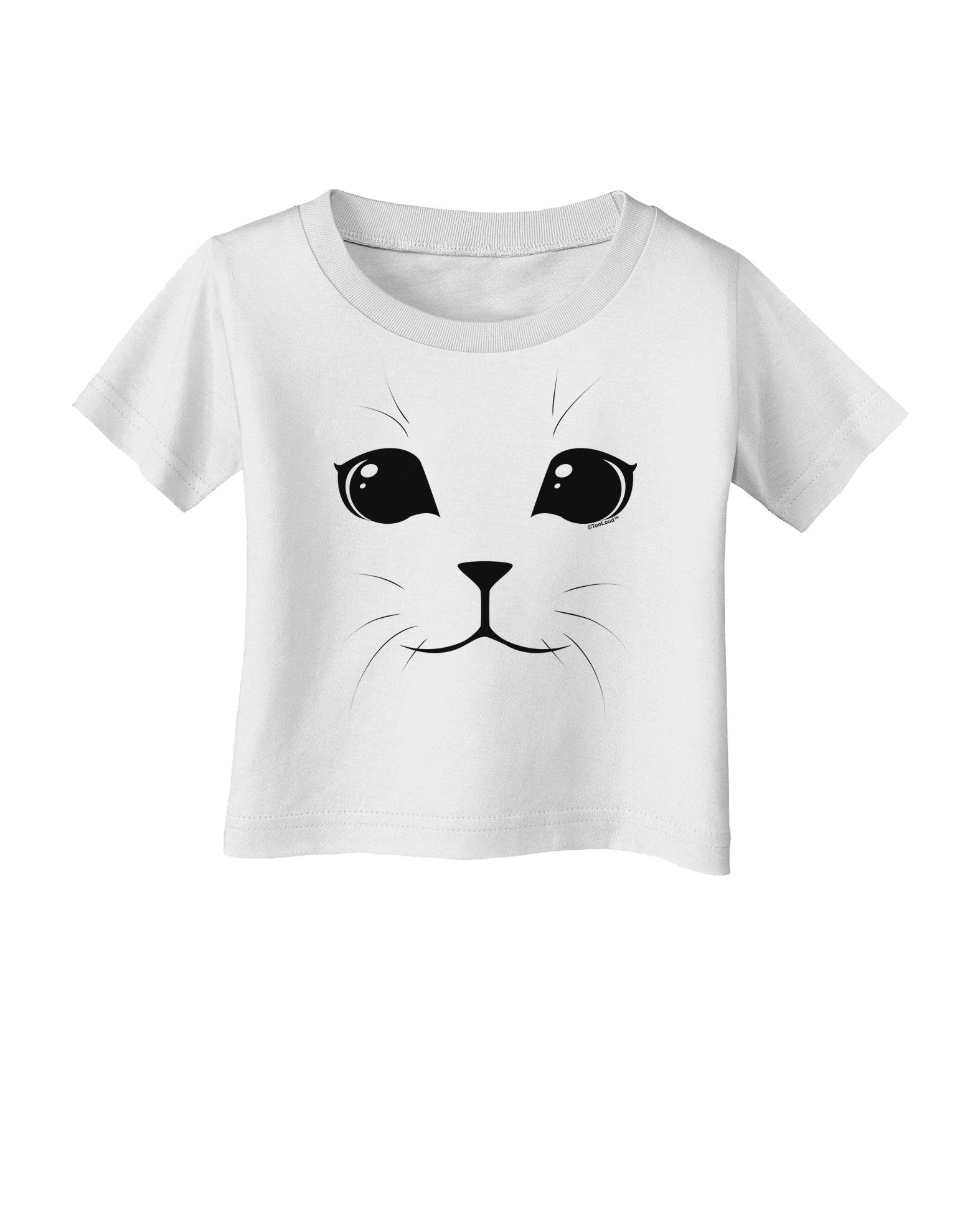 Cute Cat Face Infant T-Shirt-Infant T-Shirt-TooLoud-White-06-Months-Davson Sales