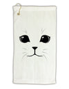 Cute Cat Face Micro Terry Gromet Golf Towel 16 x 25 inch by TooLoud-Golf Towel-TooLoud-White-Davson Sales