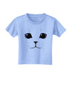 Cute Cat Face Toddler T-Shirt-Toddler T-Shirt-TooLoud-Aquatic-Blue-2T-Davson Sales