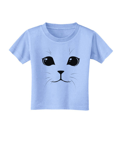 Cute Cat Face Toddler T-Shirt-Toddler T-Shirt-TooLoud-Aquatic-Blue-2T-Davson Sales