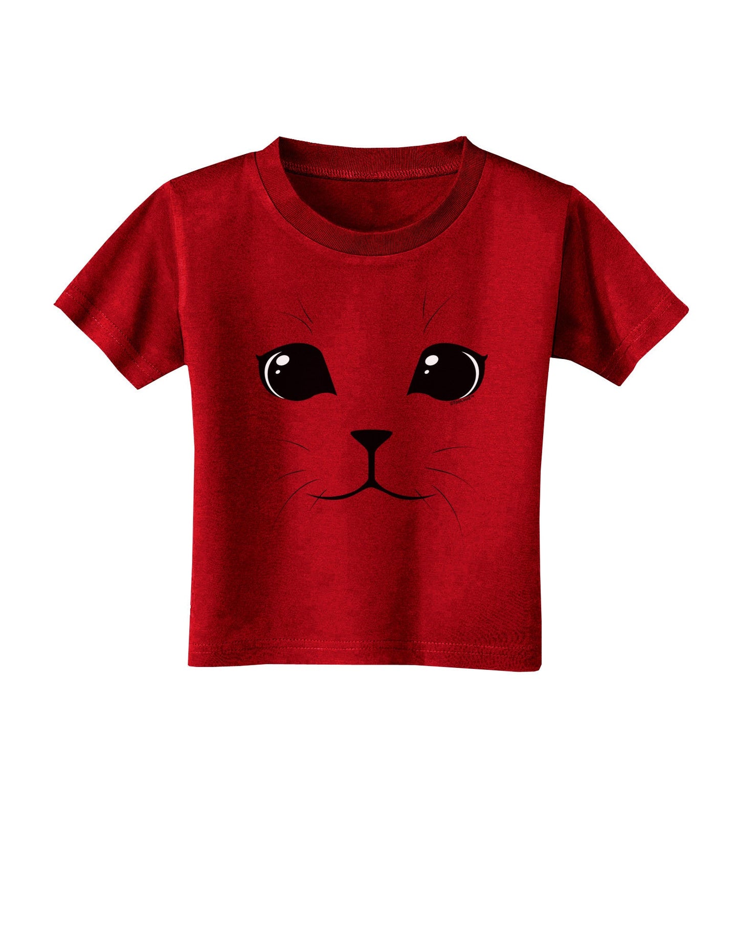 Cute Cat Face Toddler T-Shirt Dark by-Toddler T-Shirt-TooLoud-Red-2T-Davson Sales