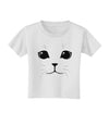 Cute Cat Face Toddler T-Shirt-Toddler T-Shirt-TooLoud-White-2T-Davson Sales