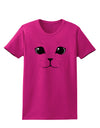 Cute Cat Face Womens Dark T-Shirt-TooLoud-Hot-Pink-Small-Davson Sales