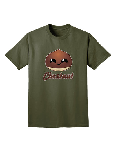 Cute Chestnut Design - Christmas Text Adult Dark T-Shirt-Mens T-Shirt-TooLoud-Military-Green-Small-Davson Sales