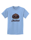 Cute Chestnut Design - Christmas Text Childrens T-Shirt-Childrens T-Shirt-TooLoud-Light-Blue-X-Small-Davson Sales