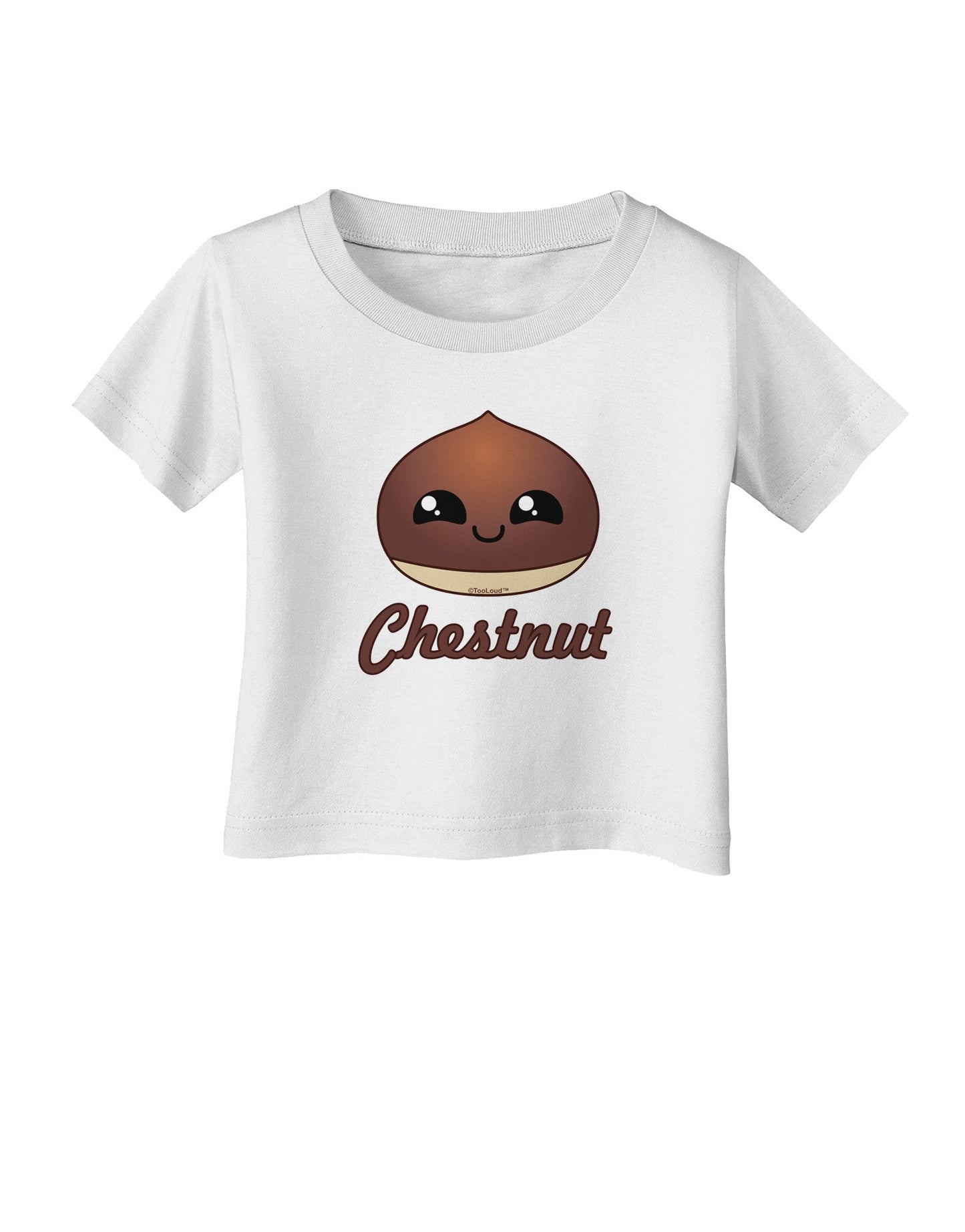 Cute Chestnut Design - Christmas Text Infant T-Shirt-Infant T-Shirt-TooLoud-White-06-Months-Davson Sales