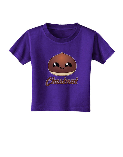 Cute Chestnut Design - Christmas Text Toddler T-Shirt Dark-Toddler T-Shirt-TooLoud-Purple-2T-Davson Sales