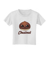 Cute Chestnut Design - Christmas Text Toddler T-Shirt-Toddler T-Shirt-TooLoud-White-2T-Davson Sales