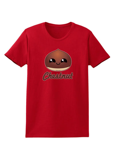 Cute Chestnut Design - Christmas Text Womens Dark T-Shirt-Womens T-Shirt-TooLoud-Red-X-Small-Davson Sales