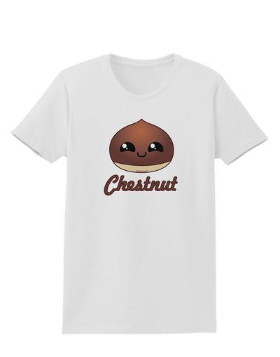 Cute Chestnut Design - Christmas Text Womens T-Shirt-Womens T-Shirt-TooLoud-White-X-Small-Davson Sales