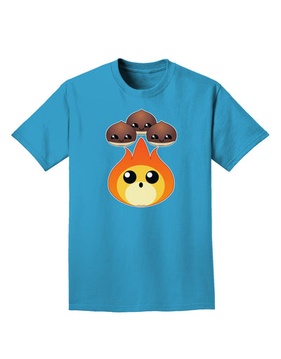 Cute Chestnuts Roasting - Christmas Adult Dark T-Shirt-Mens T-Shirt-TooLoud-Turquoise-Small-Davson Sales