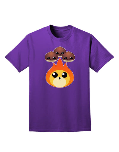Cute Chestnuts Roasting - Christmas Adult Dark T-Shirt-Mens T-Shirt-TooLoud-Purple-Small-Davson Sales
