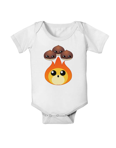 Cute Chestnuts Roasting - Christmas Baby Romper Bodysuit-Baby Romper-TooLoud-White-06-Months-Davson Sales