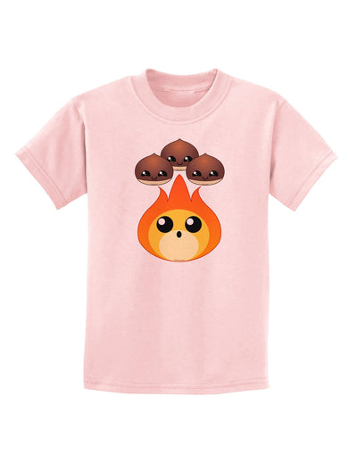 Cute Chestnuts Roasting - Christmas Childrens T-Shirt-Childrens T-Shirt-TooLoud-PalePink-X-Small-Davson Sales