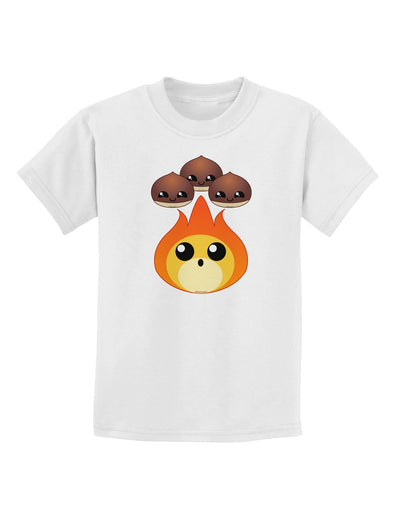 Cute Chestnuts Roasting - Christmas Childrens T-Shirt-Childrens T-Shirt-TooLoud-White-X-Small-Davson Sales