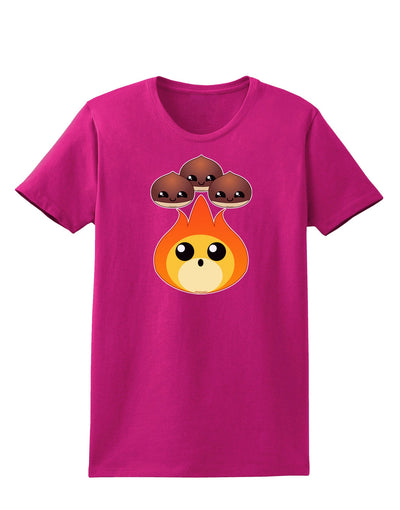 Cute Chestnuts Roasting - Christmas Womens Dark T-Shirt-Womens T-Shirt-TooLoud-Hot-Pink-Small-Davson Sales